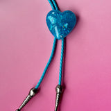Heart Bolo Tie - Blue