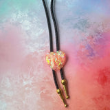 Heart Bolo Tie - Orange