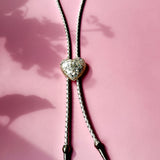 Heart Bolo Tie - Silver