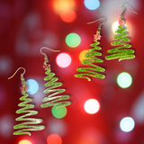 Abstract Christmas Tree Earrings