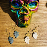 Gold White Pearl Black Ghost Skull