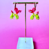 Balloon Dog - Pink & Lime Green