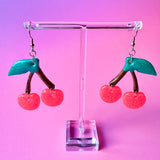 Cherries - Neon Pink Glitter