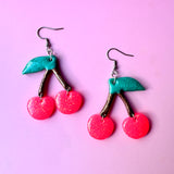 Cherries - Neon Pink Glitter