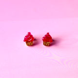 Cupcake Studs - Magenta