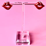 Lip Studs - Red Glitter