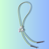 Star Bolo Tie - Silver Glitter + Green