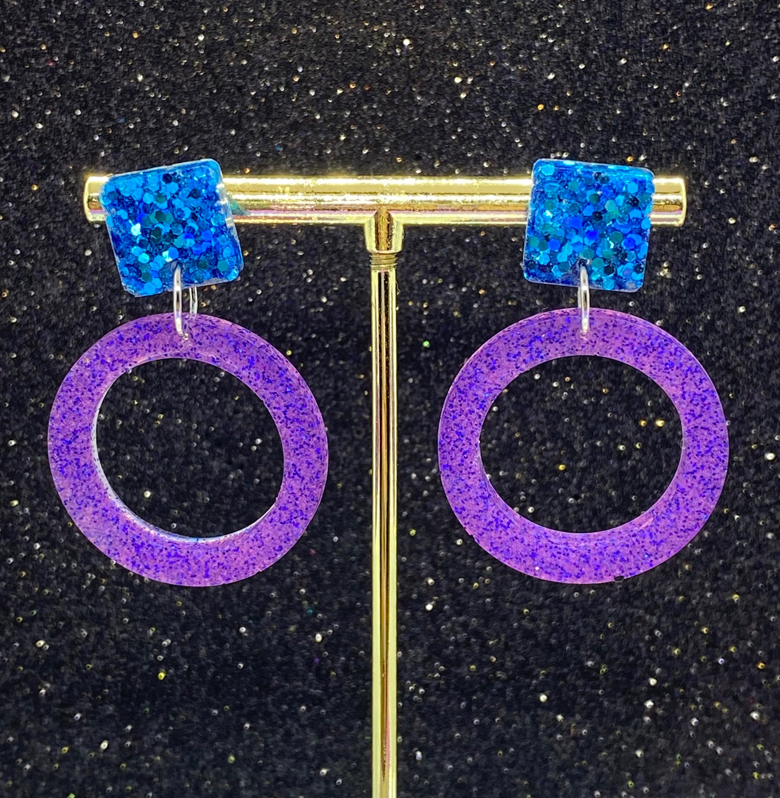 Small Circle Drop Earrings